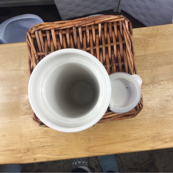 Rae Dunn White Ceramic Travel Mug "Hustle" - Picture 5 of 5